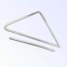 Triangulo musical forro de aço 25 cm cromado torelli