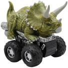 Triceratops de brinquedo Jurassic World Zoom Riders com potência de fricção