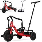 Triciclo 2 em 1 Ride-On Toy RIDYEE para crianças pequenas, vermelho