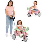 Triciclo Bandeirante Passeio e Pedal Velobaby Joy Rosa