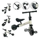 Triciclo Bicicleta Equilíbrio 3x1 Infantil Menino Menina Branco
