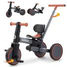 Triciclo Bobike 5 em 1 para crianças de 18 meses a 5 anos, cinza