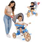 Triciclo Ciclito 2 em 1 Calesita com Pedal e Empurrador Azul