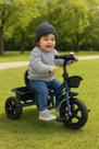 Triciclo de Pedalar Infantil Passeio Multifuncional 3 em 1 Criança com capota Removível
