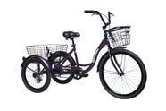 Triciclo Dream Bike Deluxe 7 Marchas Para Adultos Roxo Triciclo Dream Bike Deluxe 7 Marchas Para Adultos Roxo