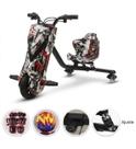 Triciclo Drift Elétrico Cor grafitado 350W com amortecedor Bluetooth e Kit Proteção modelo grande