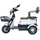 Triciclo Elétrico 750W Dois Assentos Cadeiras Ré Alarme Bagageiro Fenix Branco