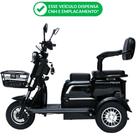 Triciclo Elétrico 750W Fenix Preto Dois Assentos Tração Reduzida - Não Precisa de CNH