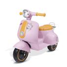 Triciclo Elétrico Infantil Avespa 6V Rosa Motoneta com Som de Motor Músicas e Luz