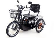 Triciclo Elétrico Preto Com Motor Duplo Traseiro 1600w