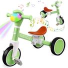Triciclo FZHZZ para crianças de 1 a 5 anos com luz e música verde