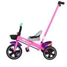 Triciclo Infantil Com Empurrador Cinto De Segurança E Cesto Para Criança Unitoys