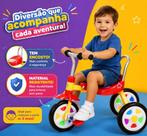 Triciclo Infantil Com Pedal Amarelo Criança Até 25kg