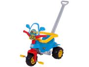 Triciclo Infantil Dino Azul com Empurrador - Cestinha Emite Sons Magic Toys Triciclo Infantil Dino Azul com Empurrador - Cestinha Emite Sons Magic Toys