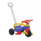 Triciclo Infantil Fast Proteção Lateral Apoio Pezinho Haste/Empurrador Pais e Filhos