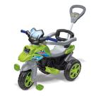 Triciclo Infantil Maral Moto Trail Verde Passeio com Haste Direcionável e Pedal