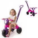 Triciclo Infantil Passeio Gata Menina Rosa Empurrador Oferta