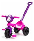Triciclo Infantil Passeio Kemotoca Gatinha com Haste Conforto e Segurança