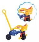 Triciclo infantil peixinho completo empurrador protetor e cesto xalingo