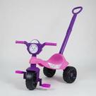 Triciclo Moto Criança Com Haste e Pedal Infantil Andador Passeio Kemotoca