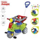 Triciclo Motoca Avespa Haste Empurrar Segurança Spider Suporta até 25 Kg Azul