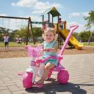 Triciclo Motoca Infantil Butterfly 25 Kilos com Haste e Porta Treco