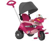 Triciclo Velobaby Reclinavel com Capota Passeio Pedal Pink Bandeirante Triciclo Velobaby Reclinavel com Capota Passeio Pedal Pink Bandeirante