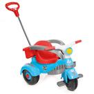 Triciclo Velocita Classic Azul Calesita Passeio e Pedal 2 em 1 Até 30kg