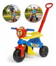 Triciclo Velotrol com Empurrador Haste Removível Passeio Bebê Infantil Motinha Dogs Patrulh