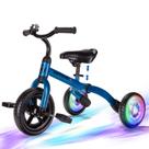 Triciclo YGJT 3 em 1 com iluminação dobrável para crianças, equilíbrio de 2 a 5 anos