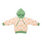 Tricô Infantil Com Capuz Corações Mily
