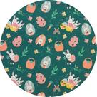 Tricoline 100Algodão Coelhos Decoração Pascoa 1,50mx1,00m