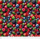 Tricoline Digital 3d Frutas Vermelhas 0,50x1,5 Caldeira