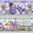 Tricoline Digital Barrado Jardim de Lavanda 55cm x 1,50m - Tecido 100% Algodão Tricoline Digital Barrado Jardim de Lavanda 55cm x 1,50m - Tecido 100% Algodão
