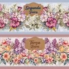 Tricoline Digital Barrado Semaninha Floral Vintage 55cm x 1,50m - Ideal para Artesanato e Costura Criativa Tricoline Digital Barrado Semaninha Floral Vintage 55cm x 1,50m - Ideal para Artesanato e Costura Criativa