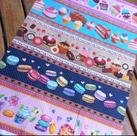 Tricoline digital faixas cafeteria cupcake