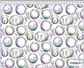 Tricoline Digital Lavanda e Aros 50x150cm Fernando Maluhy