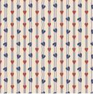 Tricoline Mini Corações TB004 - Coleção Teddy Bear - 0,30x1,50 mts - 100% Algodão