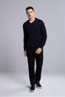 Tricot Gola V Liso - Preto Tricot Gola V Liso - Preto