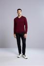 Tricot Gola V Liso - Vinho Tricot Gola V Liso - Vinho