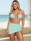 Trikini Feminino Conjunto De Bikini asa delta Com Bojo Preenchimento removivel Calcinha tanga de vestir sem amarrar Com Saia Puxe Trikini Feminino Conjunto De Bikini asa delta Com Bojo Preenchimento removivel Calcinha tanga de vestir sem amarrar Com Saia Puxe