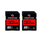 Trilha de jogo do cartão SD Stealth Cam de alta velocidade de 32 GB (pacote com 2)