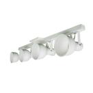 Trilho 70cm Alumínio Com 4 Spots Bulbo + Lâmpadas Bulbo LED