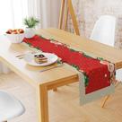 Trilho Caminho de Mesa Natal Familia Noel Vermelho 140x40cm Trilho Caminho de Mesa Natal Familia Noel Vermelho 140x40cm