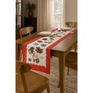 Trilho Caminho de Mesa Vermelho Feliz Natal 1m x 35cm Trilho Caminho de Mesa Vermelho Feliz Natal 1m x 35cm