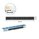Trilho de Energia 2/3 Tomadas USB Tipo C 50/80cm Régua Extensão Modular Parede Alumínio