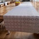 Trilho De Mesa Branco 8 Lugares Rendado Largura 2,20x0,50mts