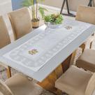 Trilho de Mesa em Renda com Transfer Flores 1,47m x 40cm 100% Poliéster - Flores