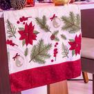 Trilho De Mesa Facile Natalina 40x140cm 100% Poliéster Flor De Natal Trilho De Mesa Facile Natalina 40x140cm 100% Poliéster Flor De Natal