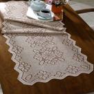 Trilho de Mesa Interlar Renda Classica Arabesco 50cm x 150m Desert